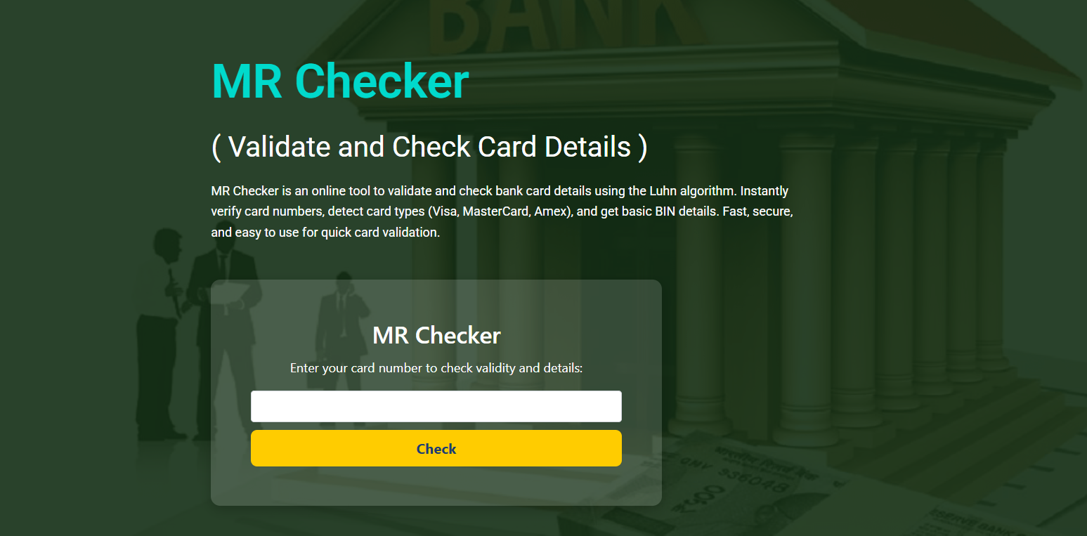 Why Use MR Checker for Credit Card Validation